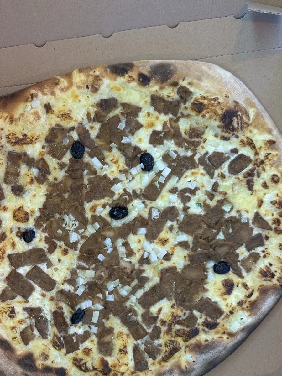 Pizza Kebab vue du dessus